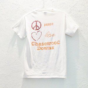 White Peace Love Chasewood Downs Short Sleeve T-Shirt | Size S